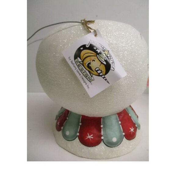 Johanna Parker Bethany Lowe Christmas Minty Beau Snow Glow Lantern Bucket - Picture 8 of 10